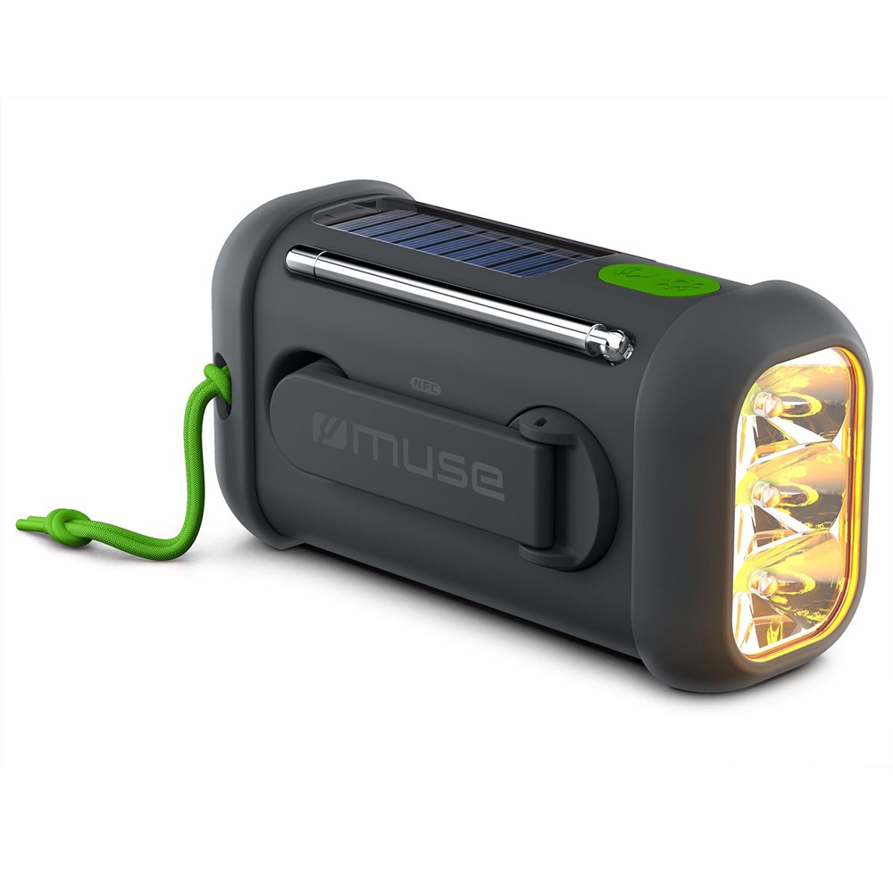 MH-08 | Muse Noodradio Bluetooth speaker met solar en opwindmechanisme