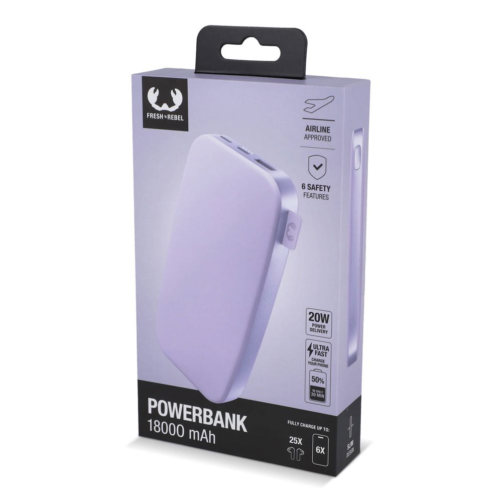 2PB18100 | Fresh 'n Rebel Powerbank 18000mAh USB-C Fast Charging 20W