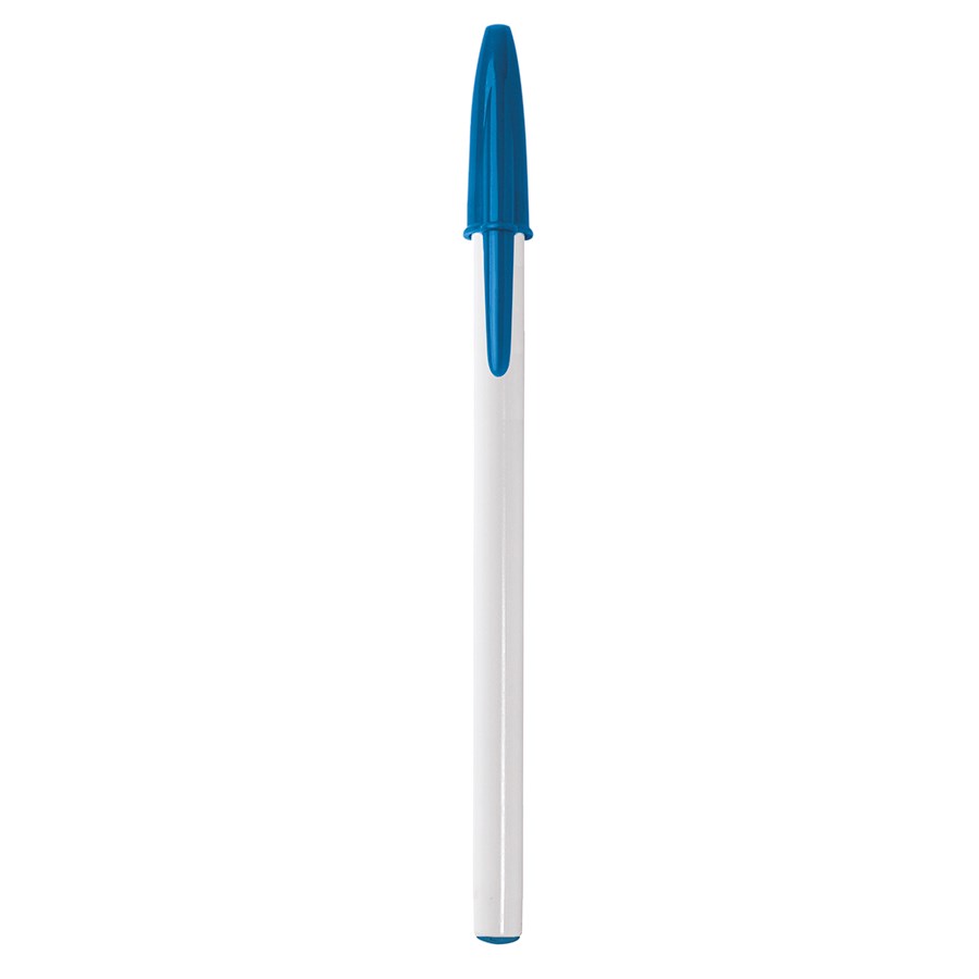 BIC® Style balpen - Wit / Blauw / Blauwe Inkt
