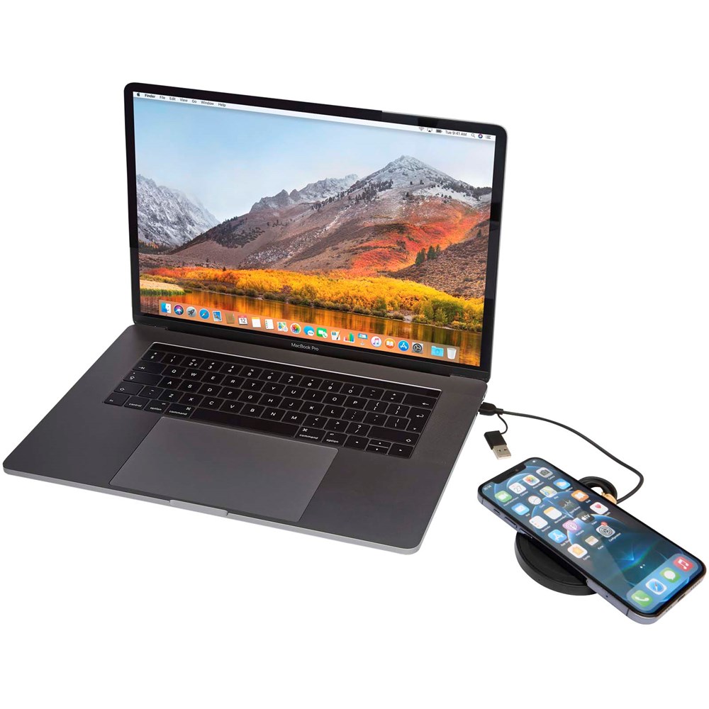 Freal 15 W draadloos oplaadstation van gerecycled plastic