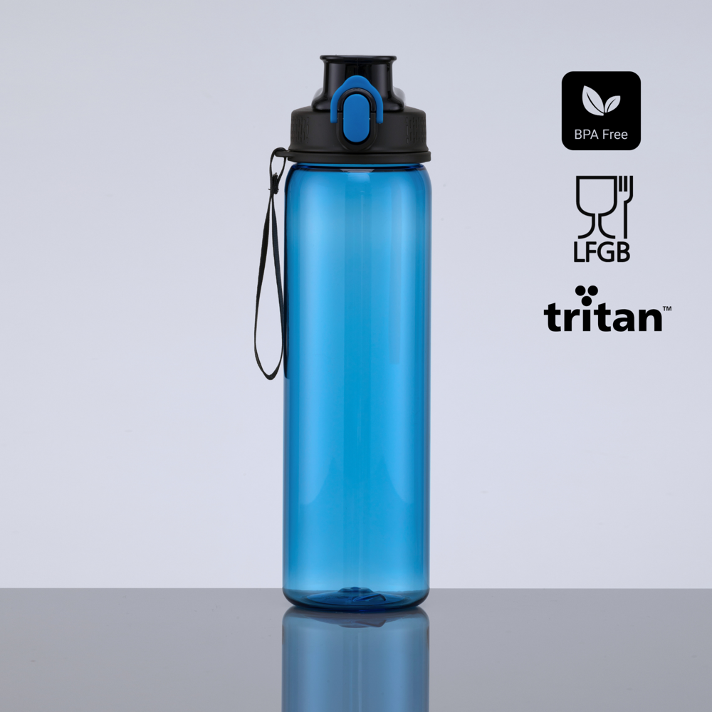 Neon tritan™ waterfles, 750 ml - Lichtblauw