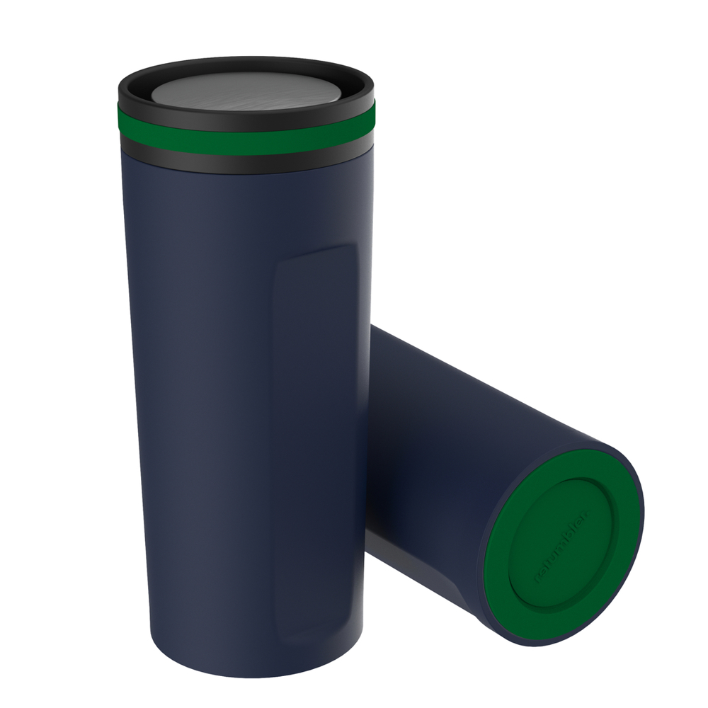 Thermobeker RETUMBLER-mySTEELONE - groen, wit, navy, zwart, zilver