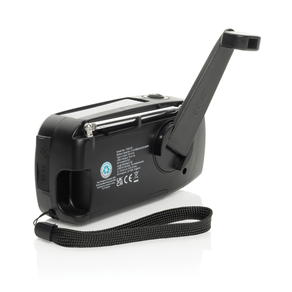 RescueWave noodradio van RCS gerecycled plastic