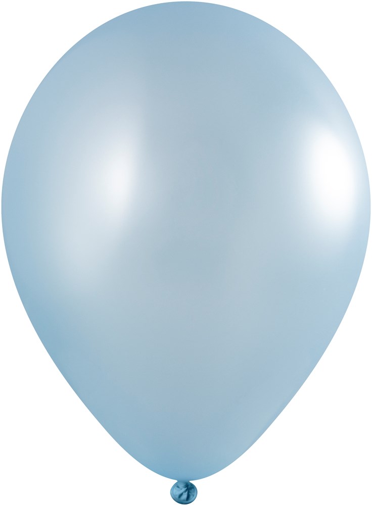 Ballonnen bedrukt 85/95 cm - Ø 33 cm - 11 inch - Licht blauw Metallic (2650) (± PMS 284)