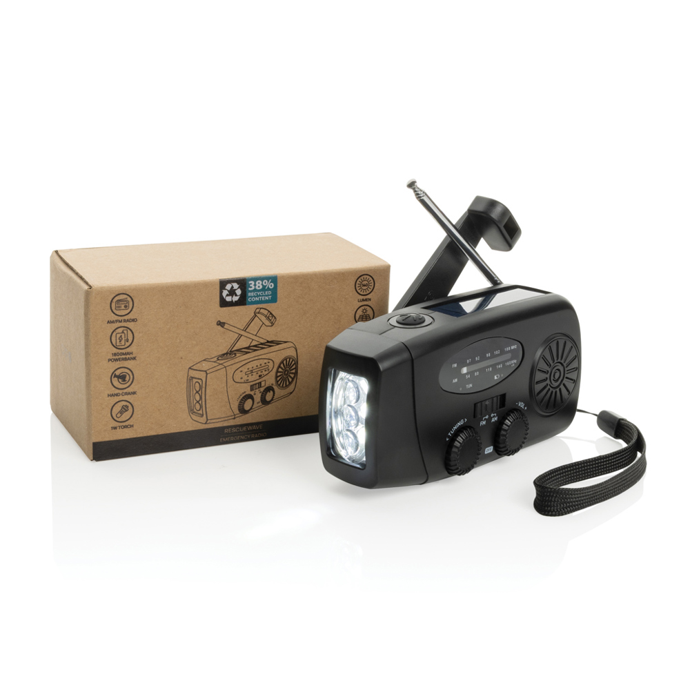 RescueWave noodradio van RCS gerecycled plastic