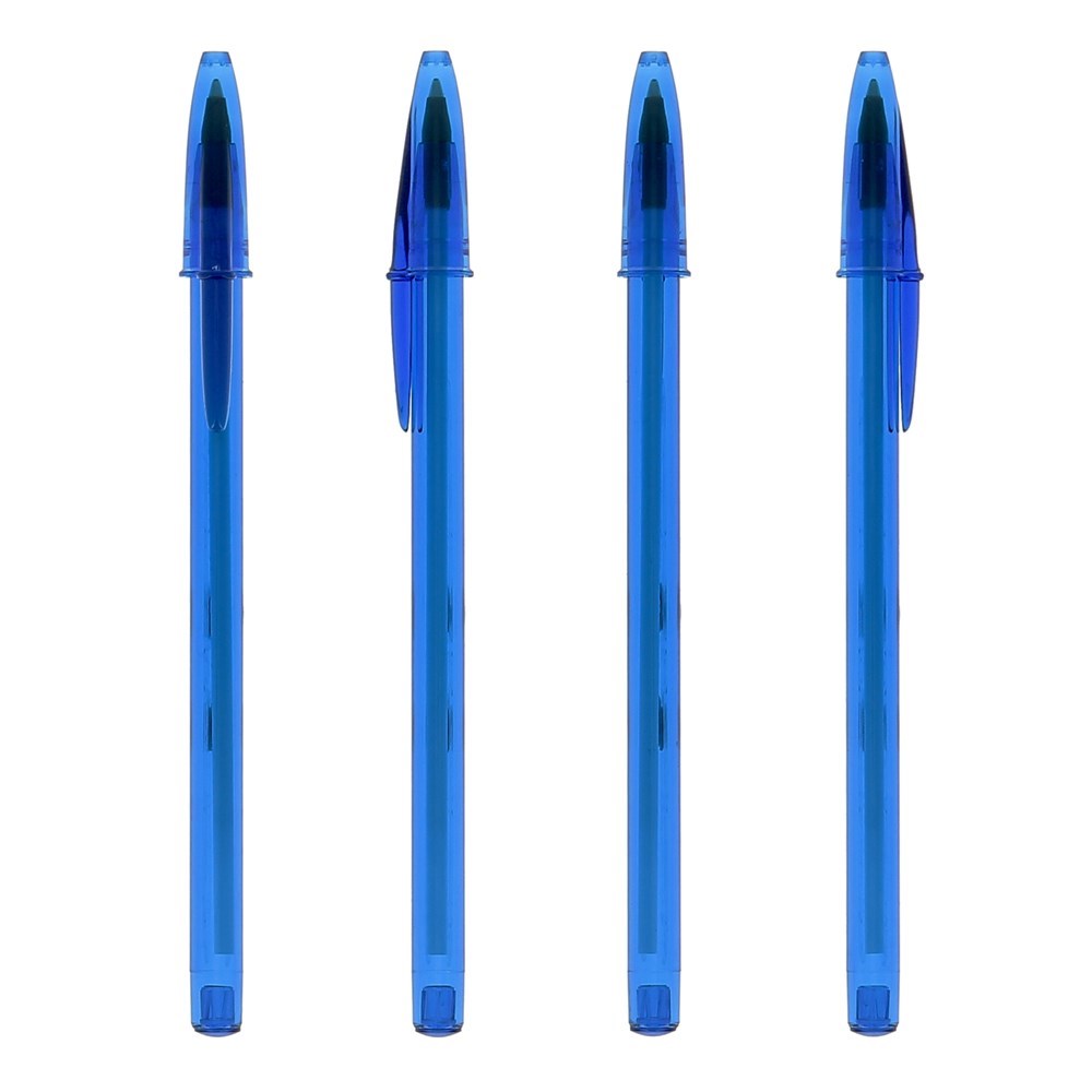 BIC® Style balpen - Doorzichtig Donkerblauw / Doorzichtig Donkerblauw / Zwarte Inkt