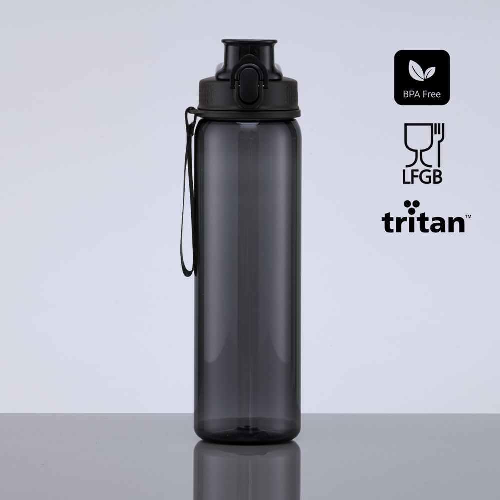 Neon tritan™ waterfles, 750 ml - Zwart