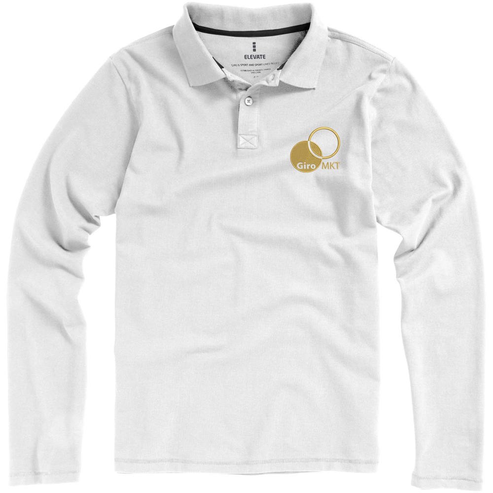 Calgary 180 g/m² herenpolo met lange mouwen