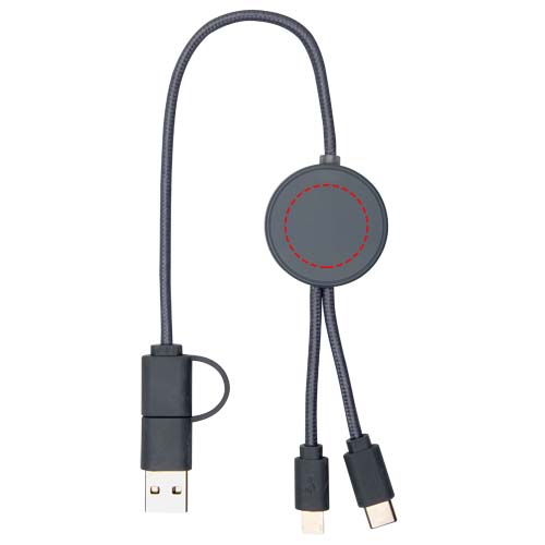 Citala 5-in-1 30 cm datasynchronisatie- en 27 W snellaadkabel van gerecycled plastic