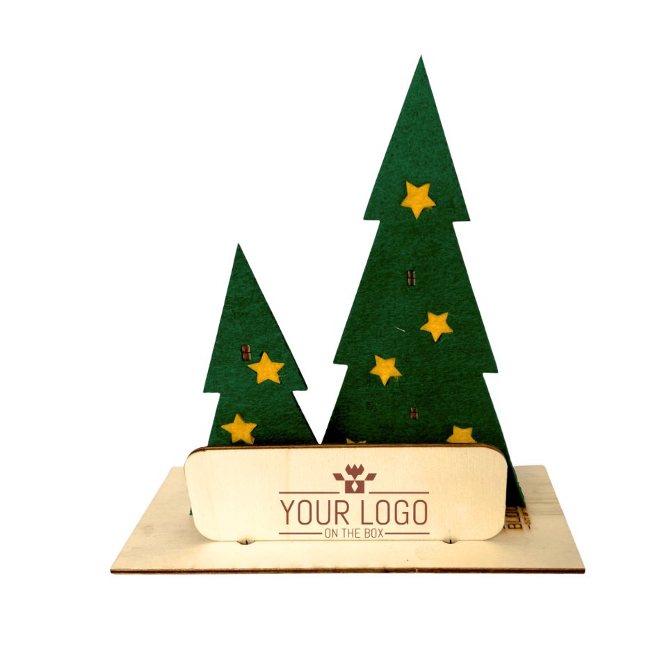 Happy Xmas Mini 'Your logo' - yellow stars