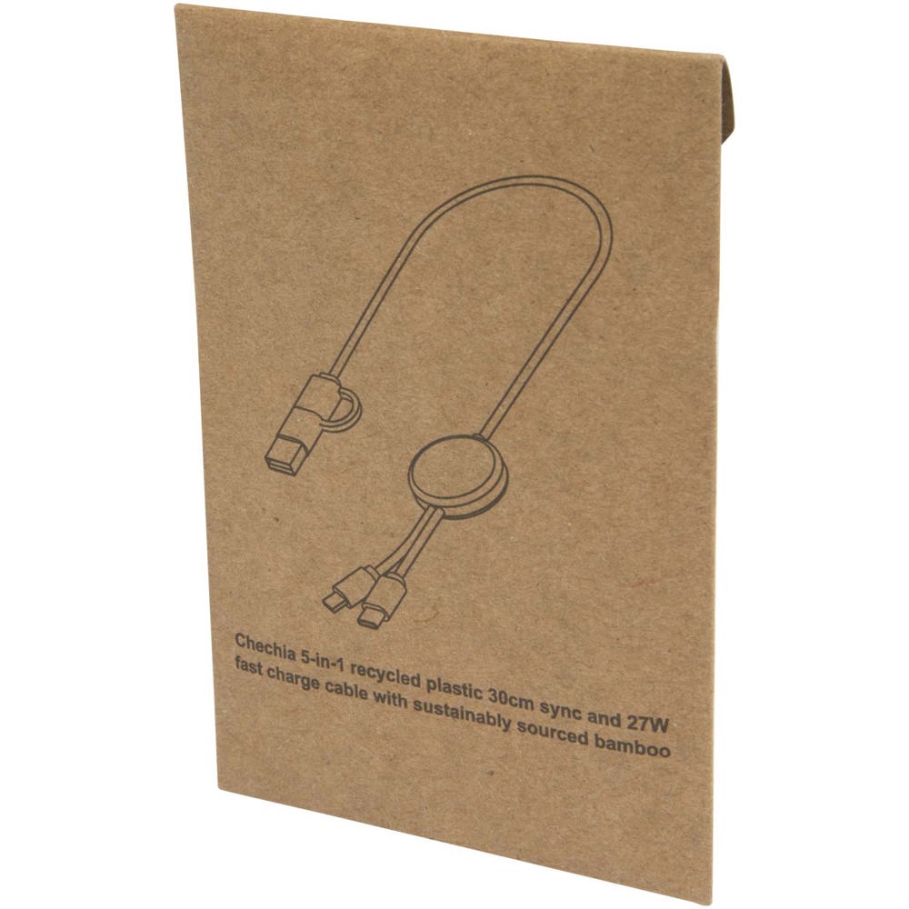 Citala 5-in-1 30 cm datasynchronisatie- en 27 W snellaadkabel van gerecycled plastic