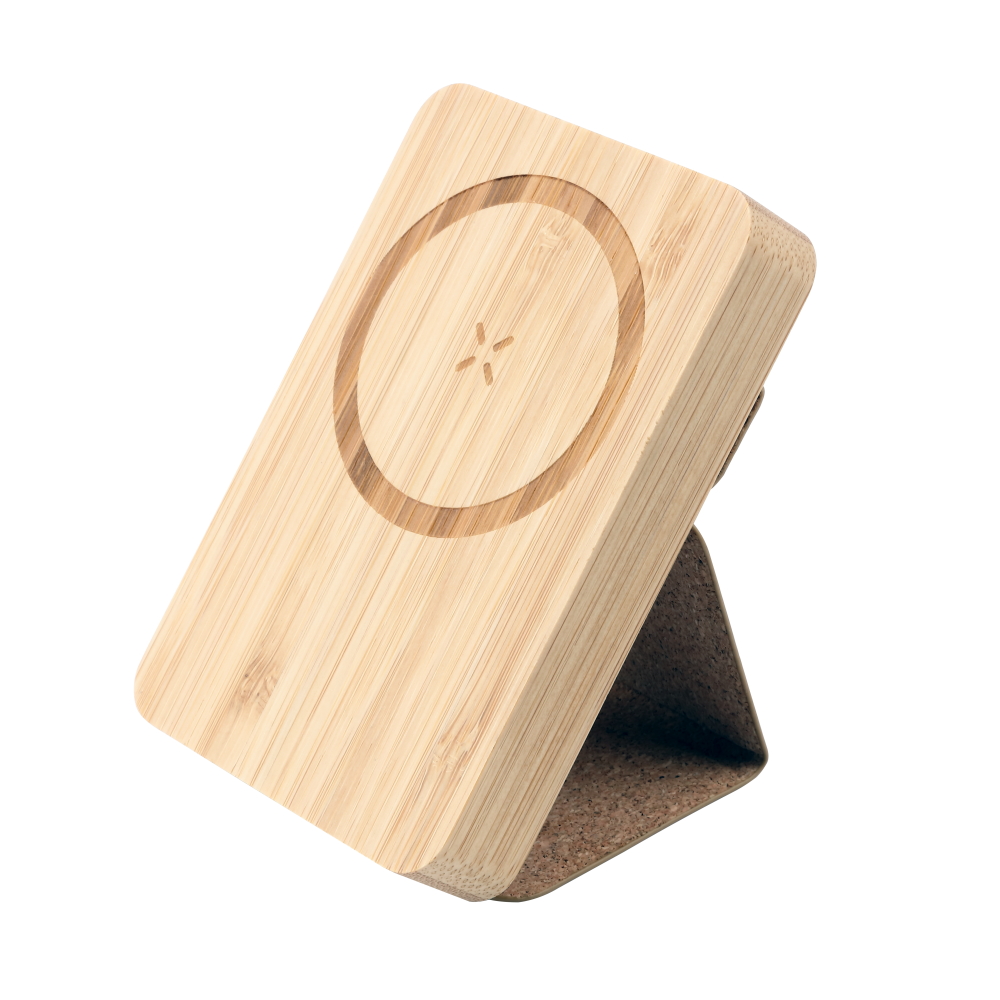 Wireless Power Bank Maia 5.000 mAh Licht bamboo