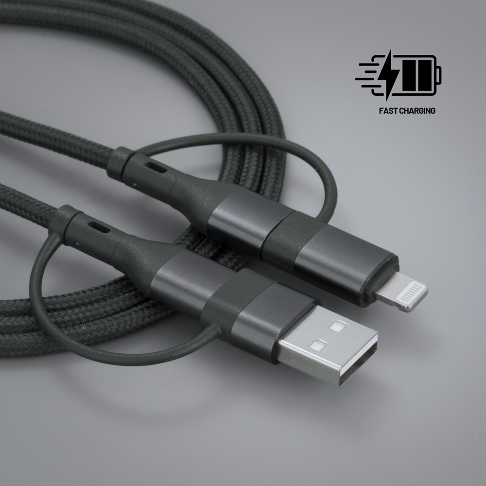 Opti Color oplaad- en datakabel - zwart