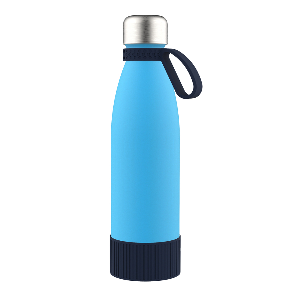 Fles RETUMBLER-myTOULON GLASS - zilver, cyaan, navy