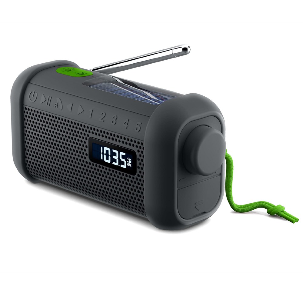 MH-08 | Muse Noodradio Bluetooth speaker met solar en opwindmechanisme