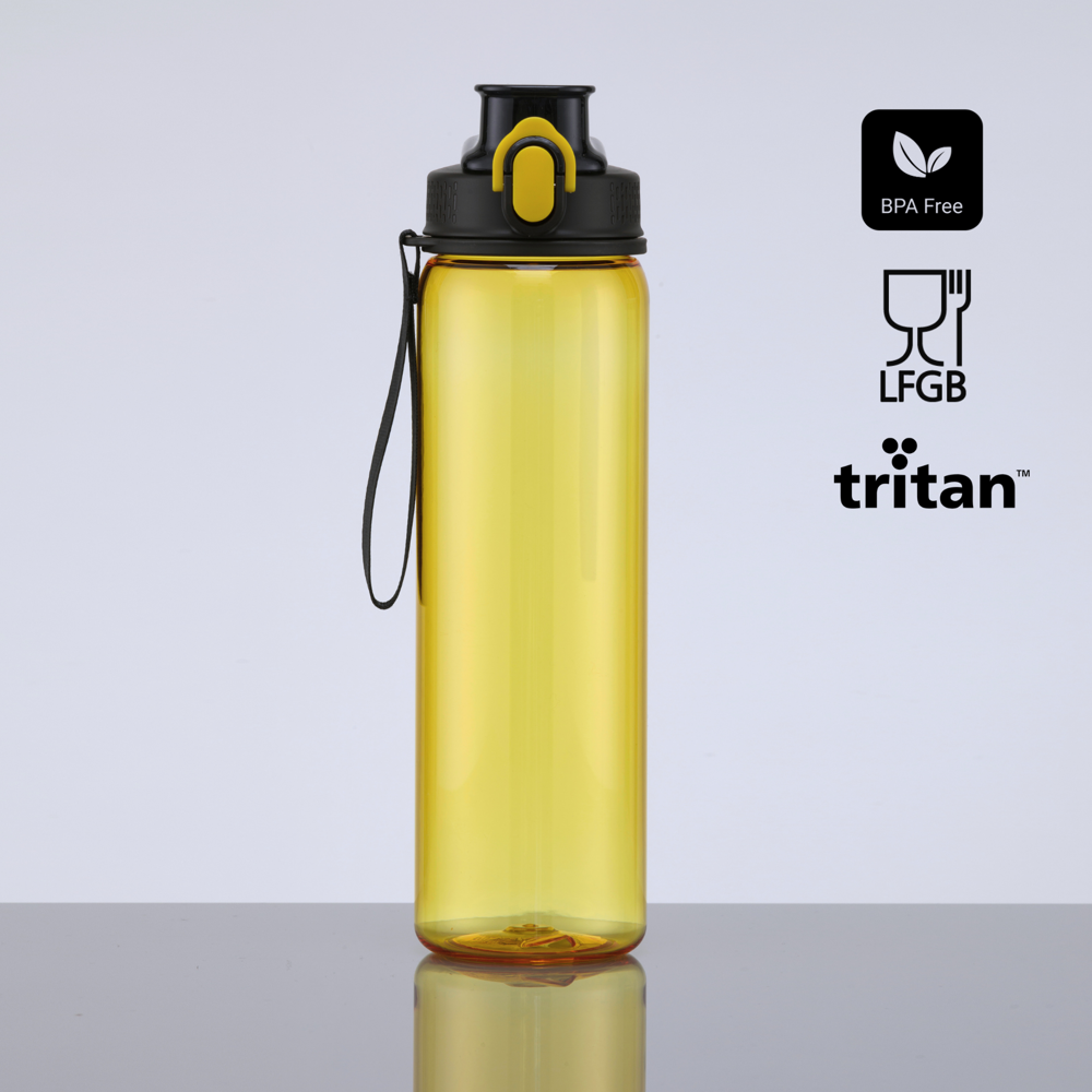Neon tritan™ waterfles, 750 ml - Geel