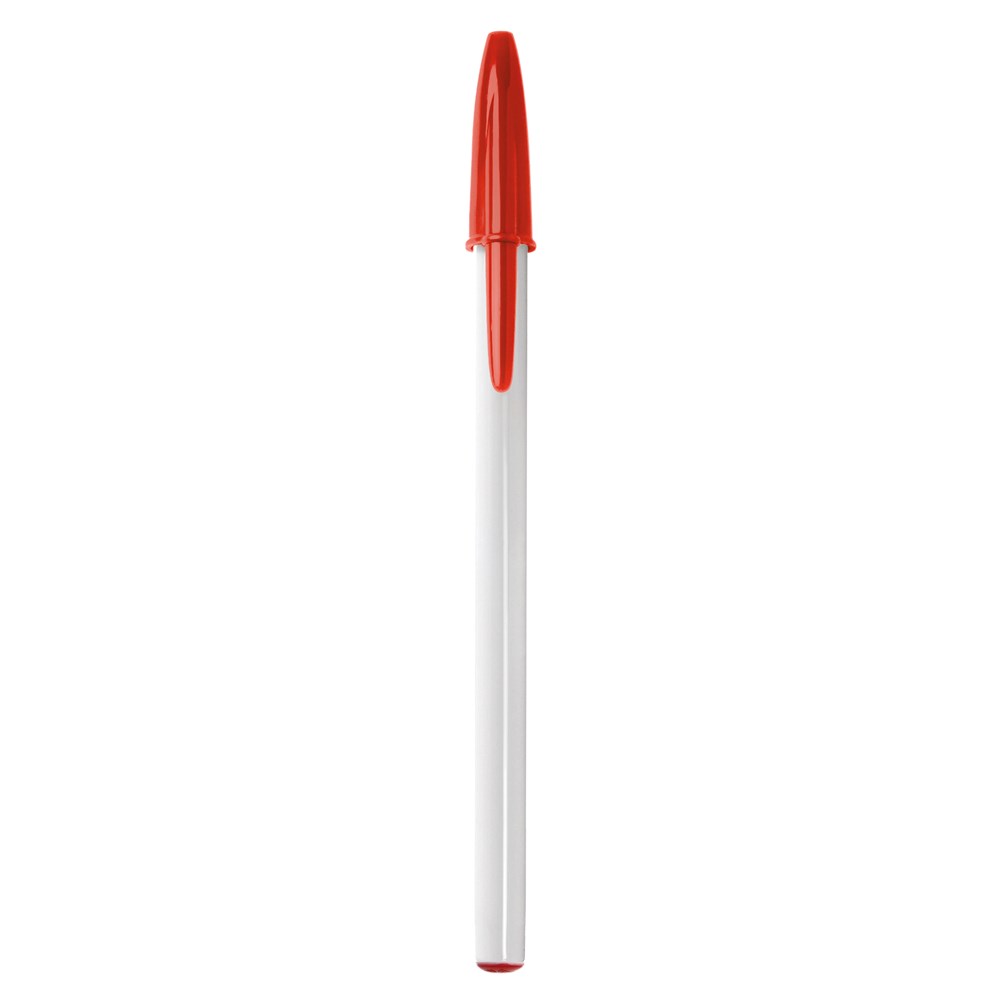 BIC® Style balpen - Wit / Roood / Zwarte Inkt