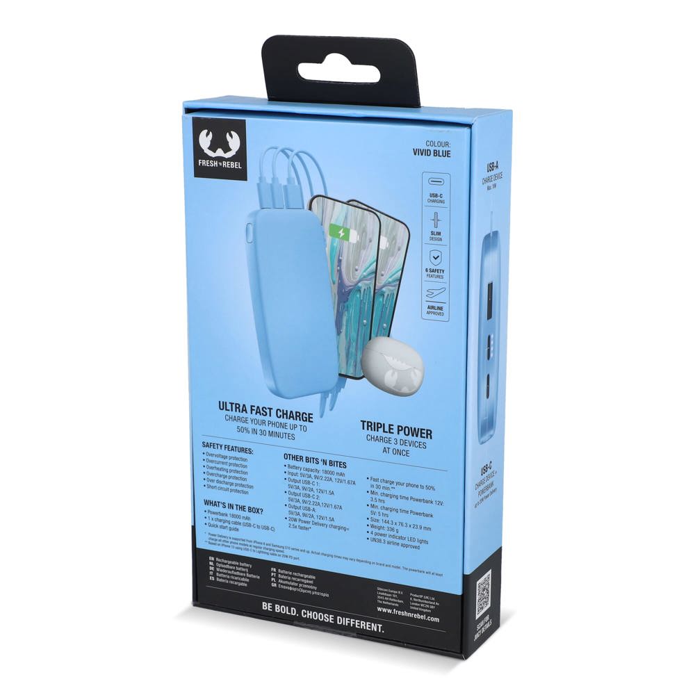 2PB18100 | Fresh 'n Rebel Powerbank 18000mAh USB-C Fast Charging 20W