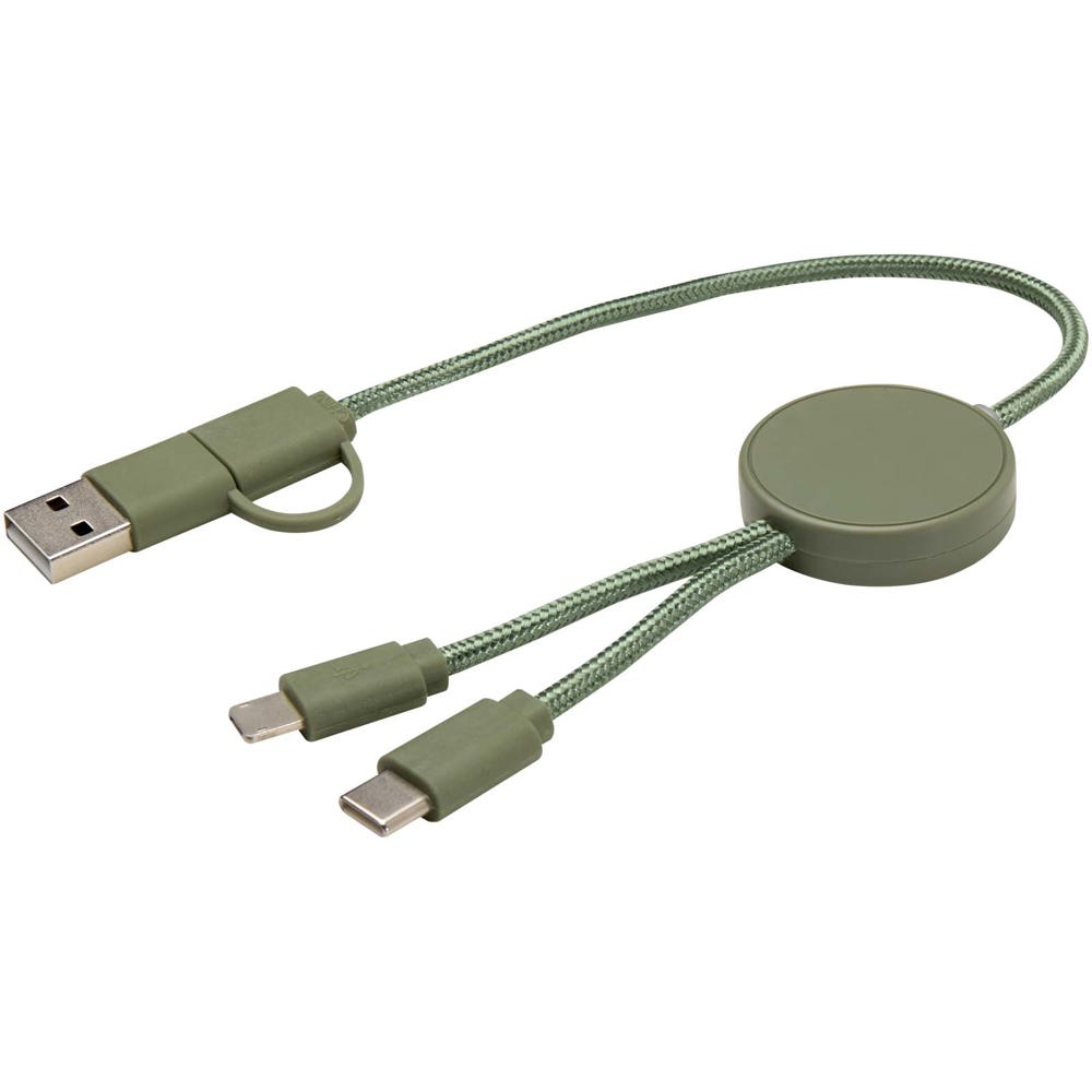 Citala 5-in-1 30 cm datasynchronisatie- en 27 W snellaadkabel van gerecycled plastic