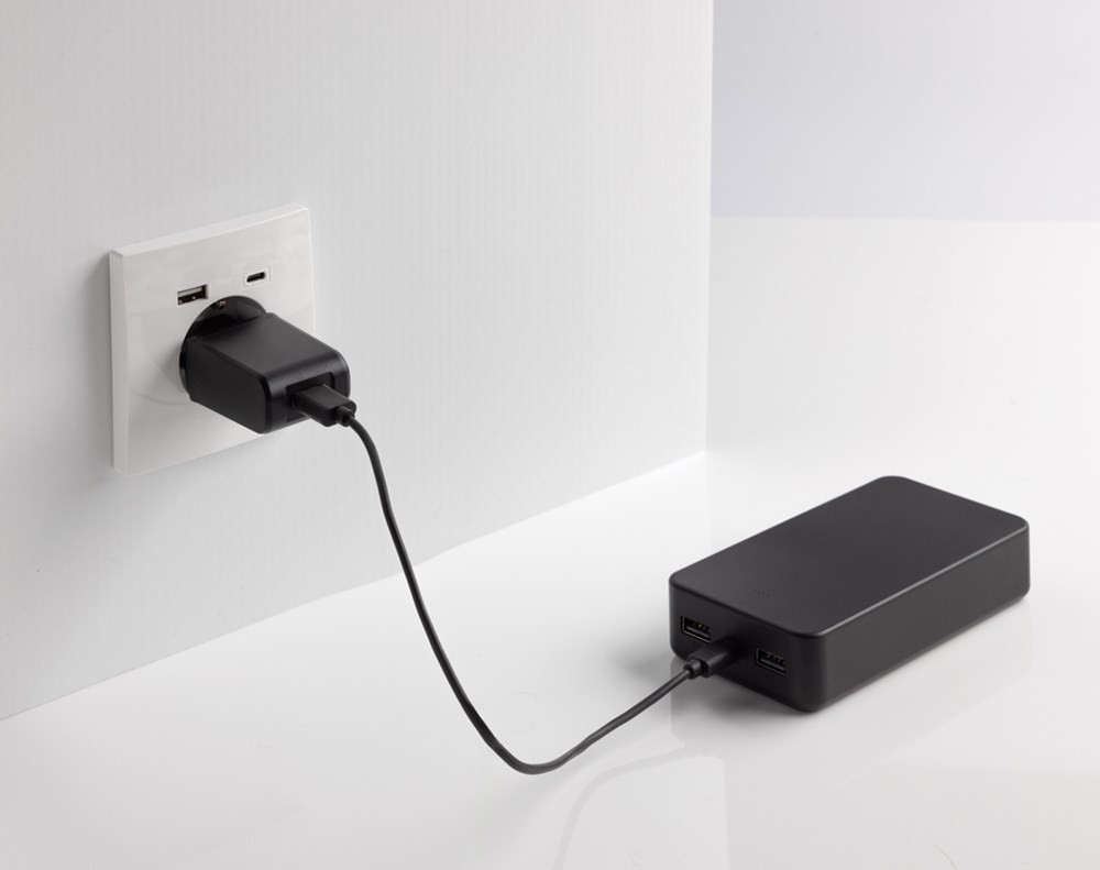 Boostcore RCS recycled plastic powerbank 20.000mAh met USB C