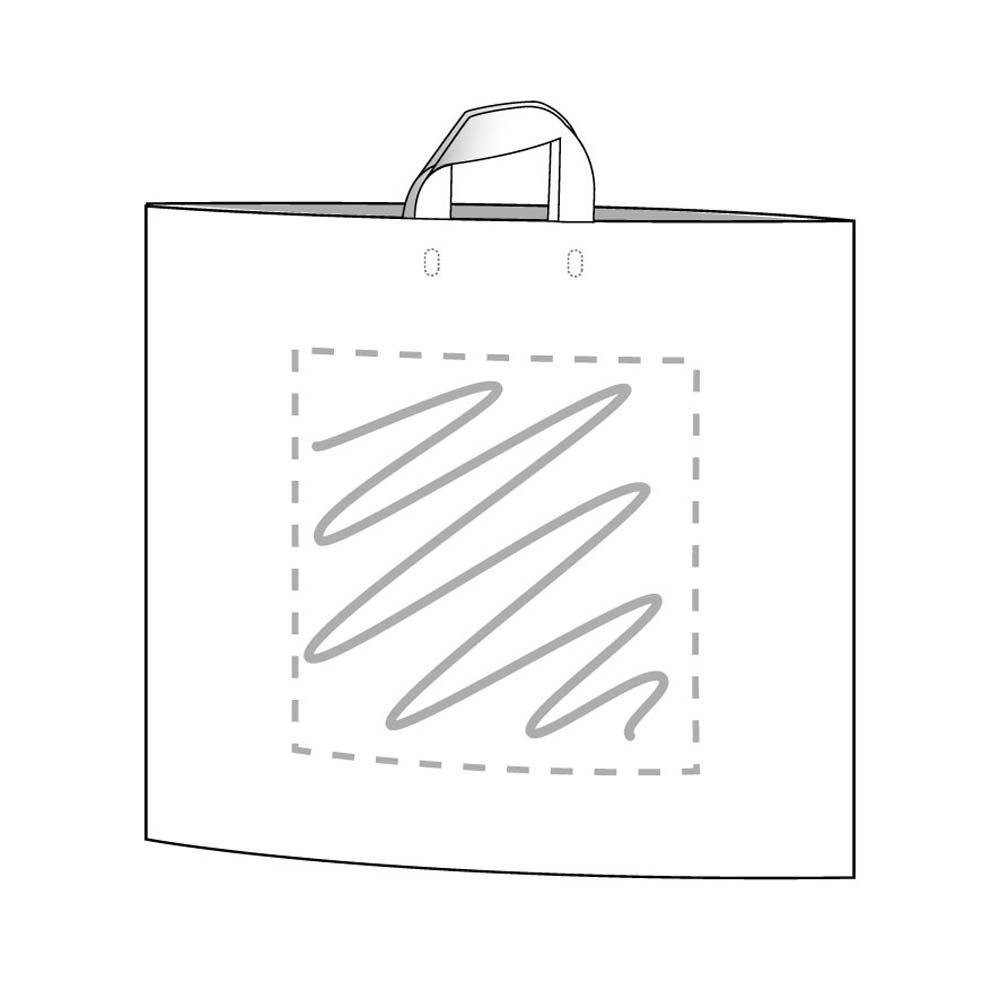 Plastic tas 56 x 45 x 7,5 cm, 48 micron, biologisch afbreekbaar, lushandvat, 2 zijden