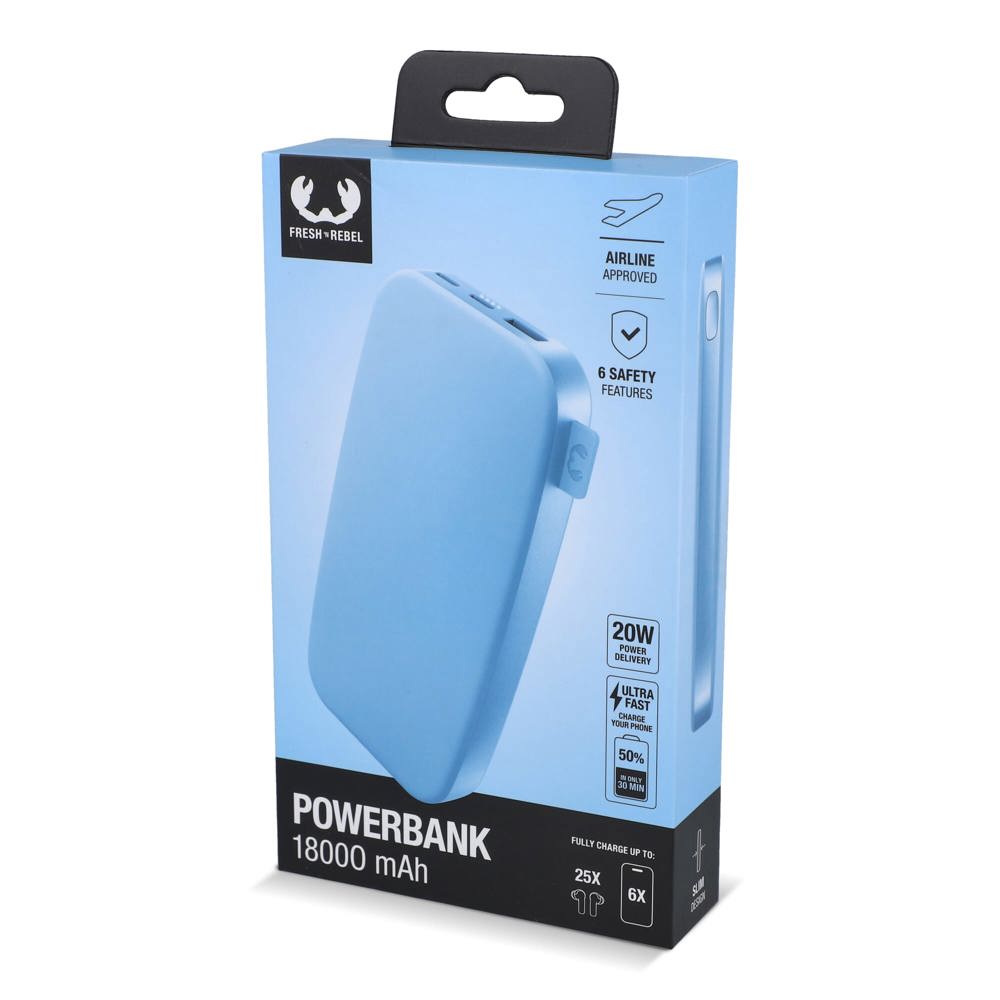 2PB18100 | Fresh 'n Rebel Powerbank 18000mAh USB-C Fast Charging 20W