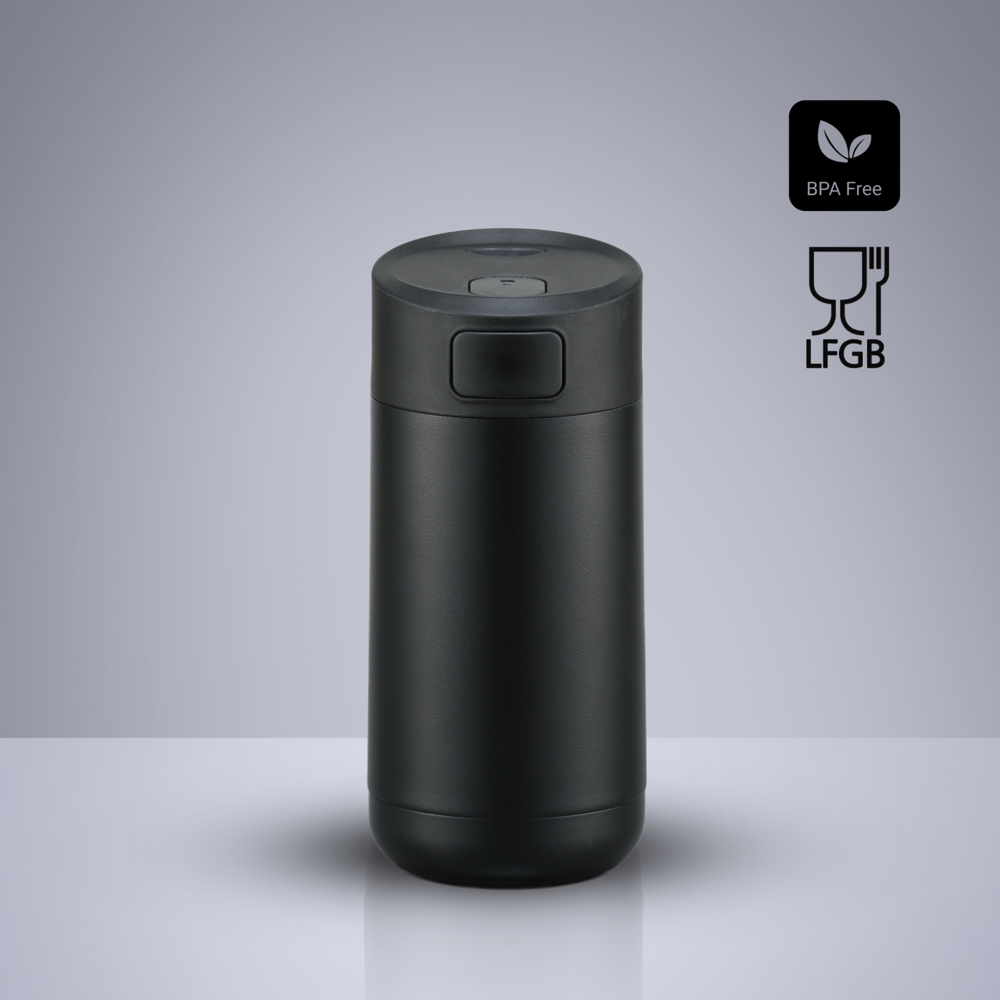 Expedition kleine thermomok met koperlaag, 330 ml - Zwart