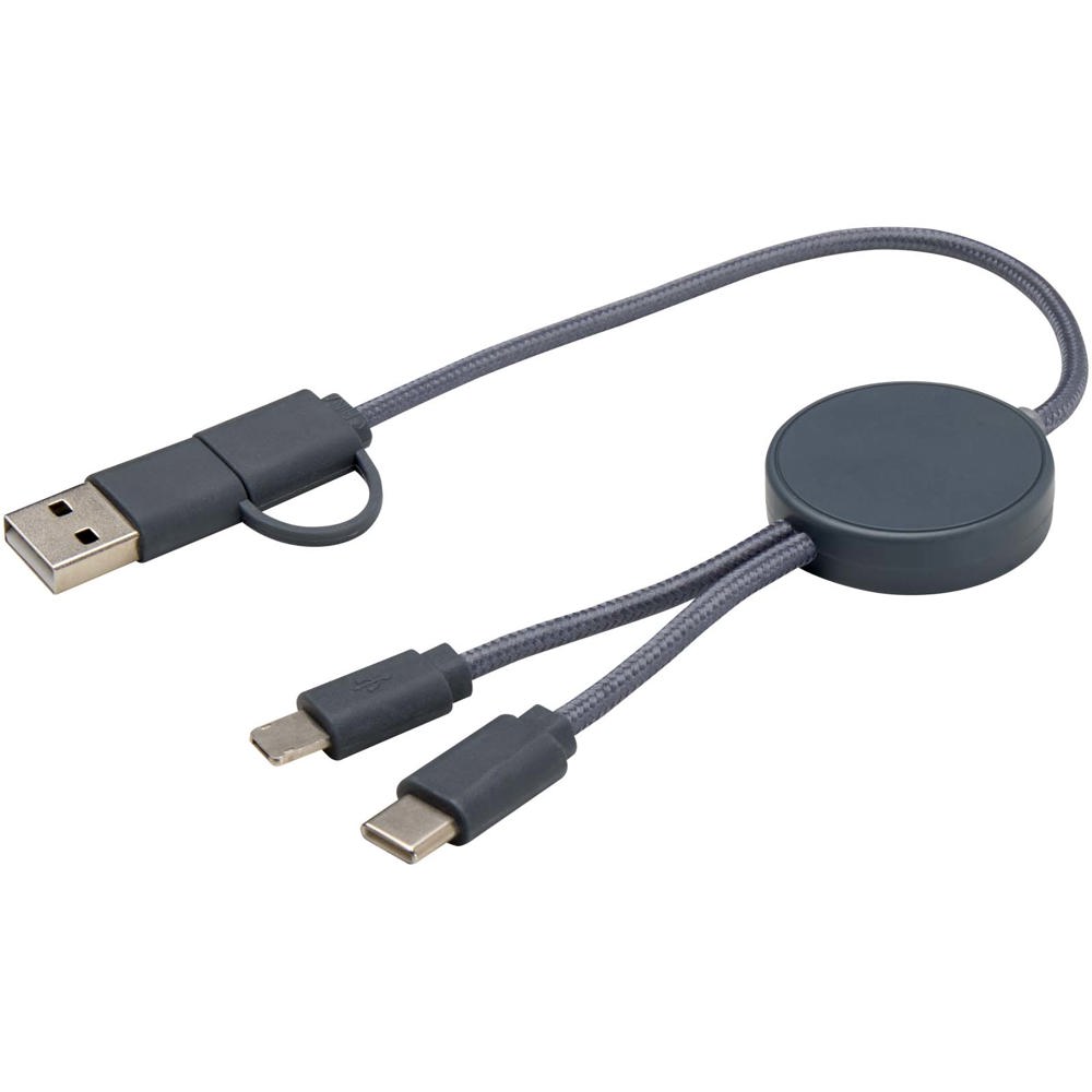 Citala 5-in-1 30 cm datasynchronisatie- en 27 W snellaadkabel van gerecycled plastic