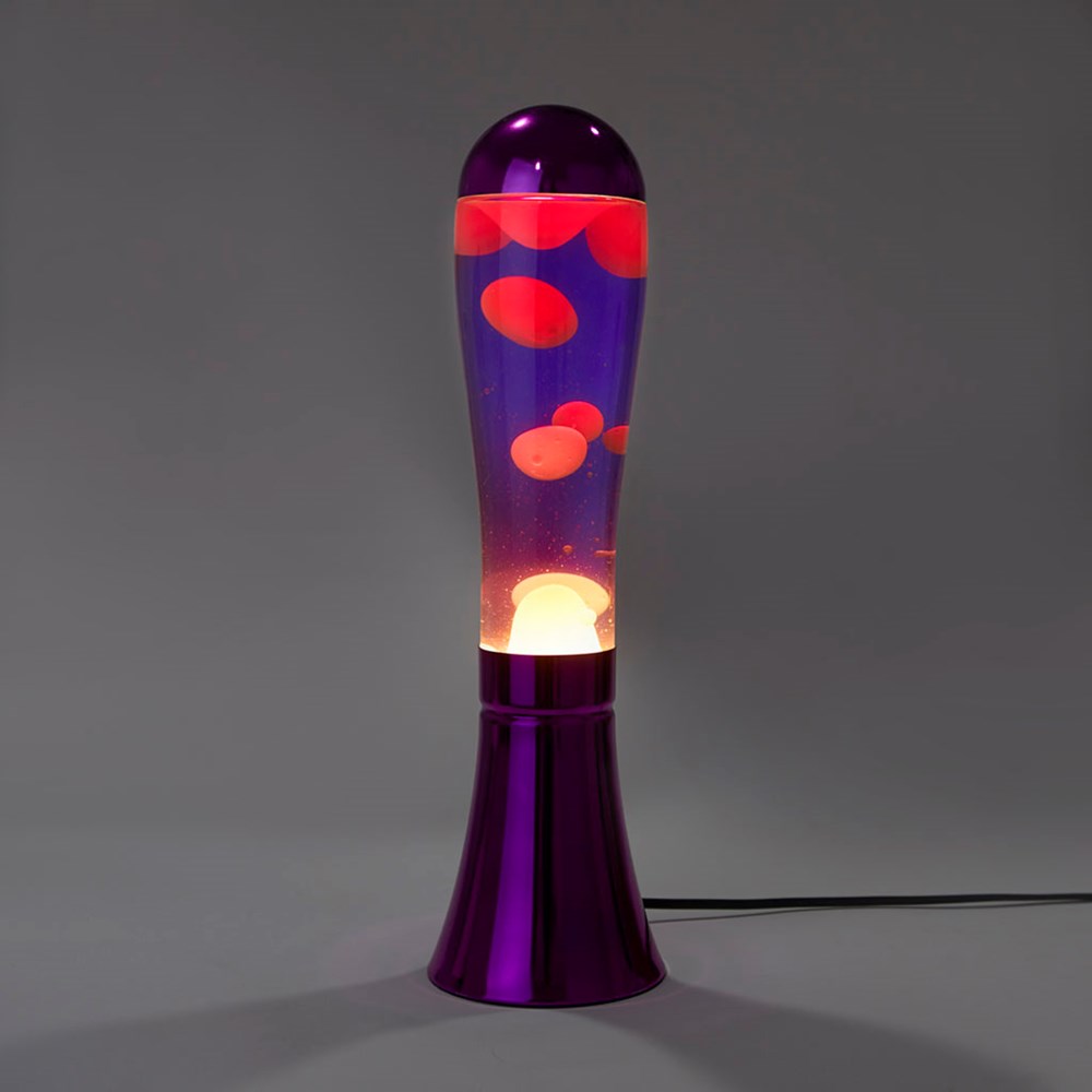 Lavalamp,Magma,paars/rood,aluminium