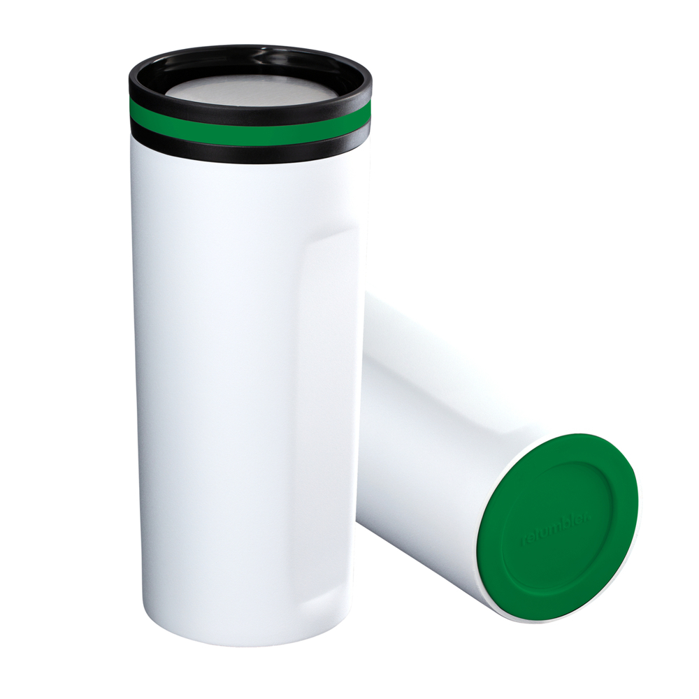 Thermobeker RETUMBLER-mySTEELONE - groen, zilver, wit