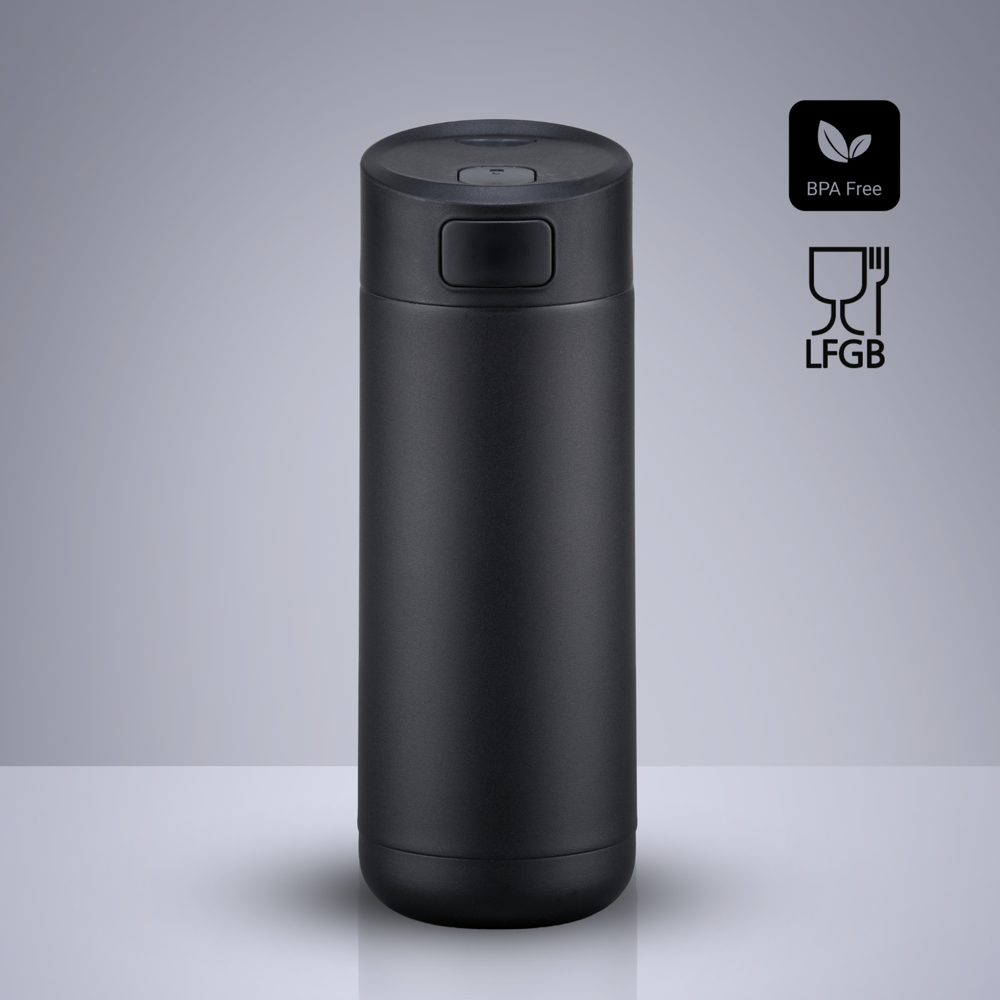 Expedition thermomok met koperlaag, 450 ml - Zwart