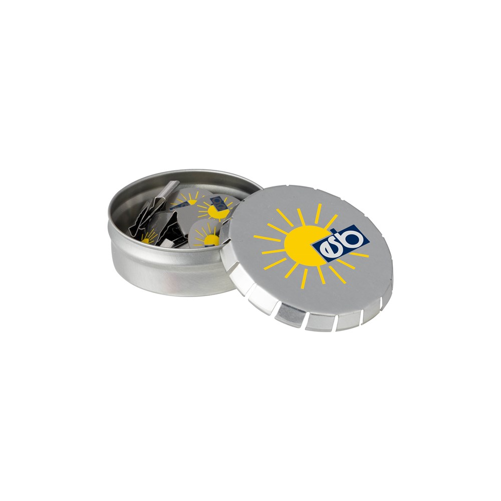 Desk tin small - Zilver