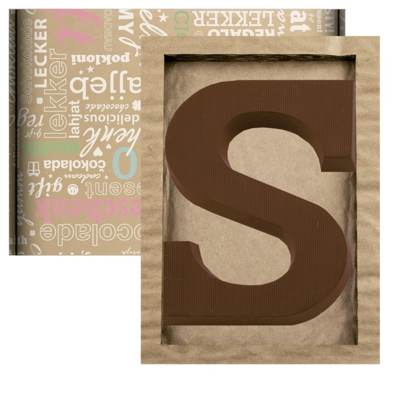 Chocoladeletter S Melk 135 gram brievenbus cadeau