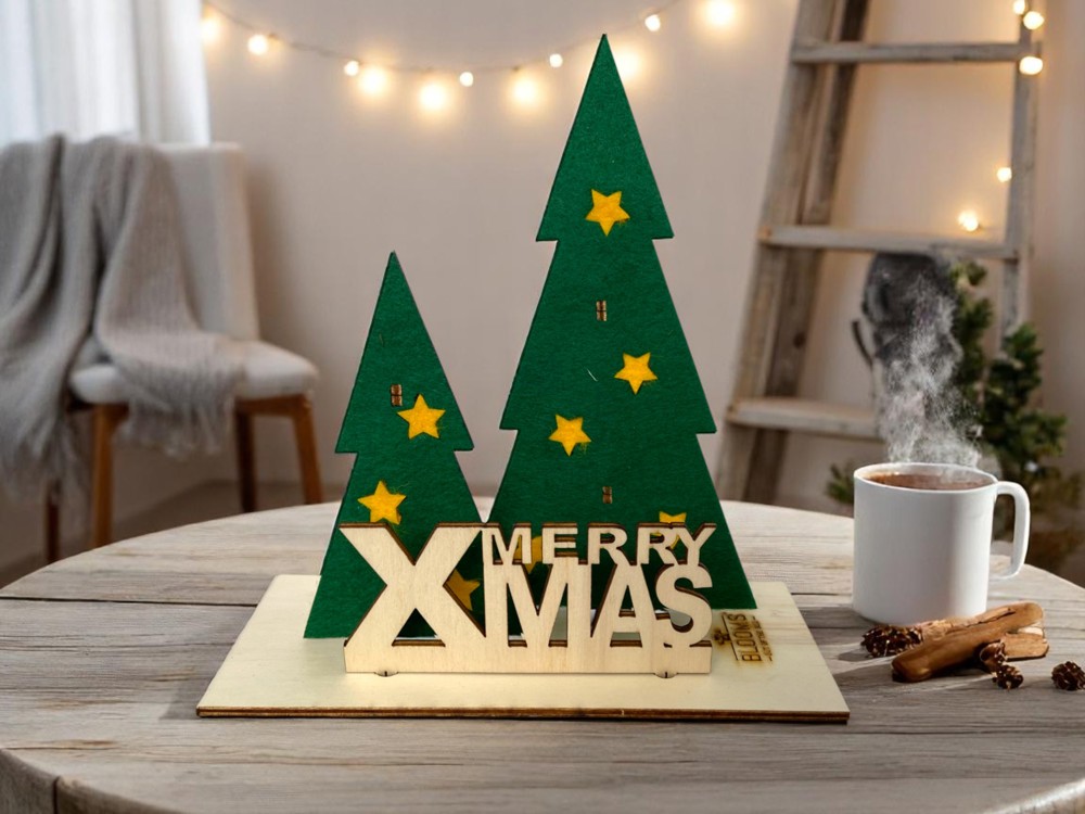 Happy Xmas Mini 'Your logo' - red stars