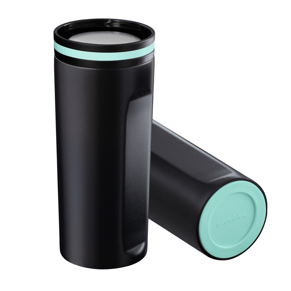 Thermobeker RETUMBLER-mySTEELONE - mint, zwart, zilver, wit