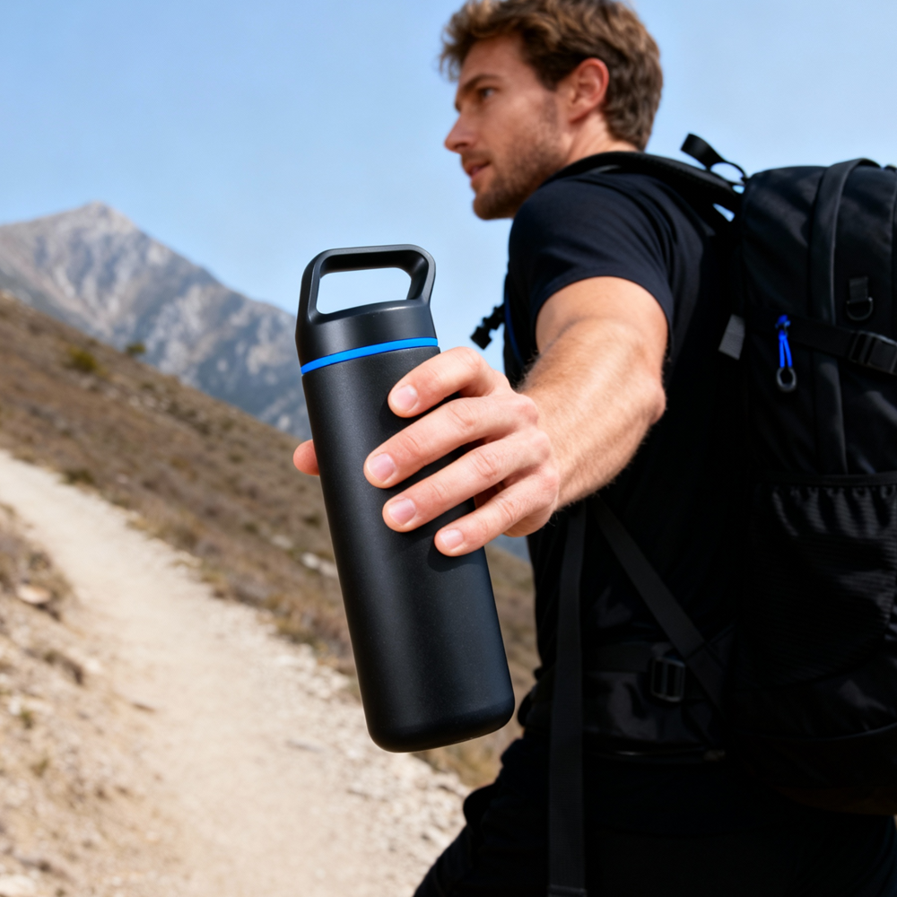 Expedition Set: koffiemok 450 ml & stalen waterfles 650 ml