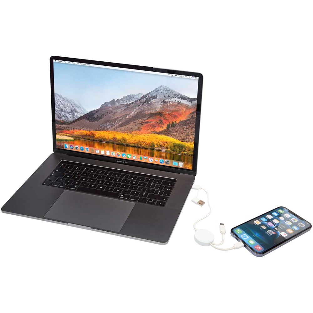 Citala 5-in-1 30 cm datasynchronisatie- en 27 W snellaadkabel van gerecycled plastic