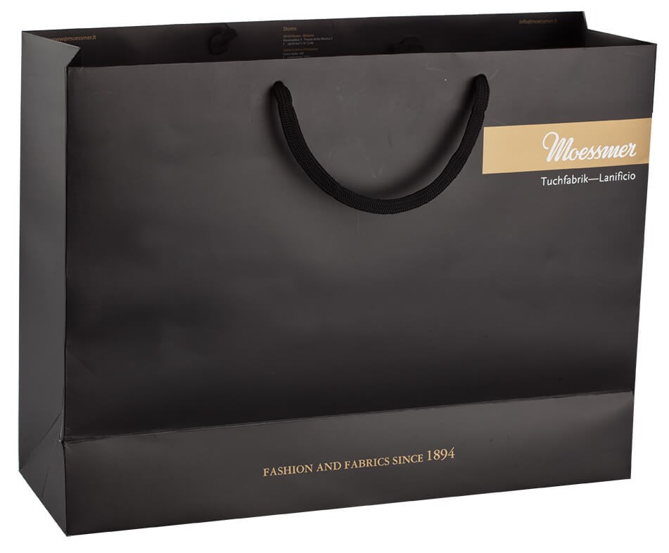 Luxe Papieren Draagtas  40,5x15x30,5 cm - Natuurlijk Wit Kraft