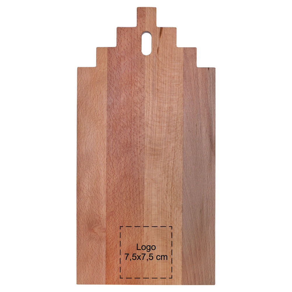 Plank trapgevelhuis beuken 40x20 cm