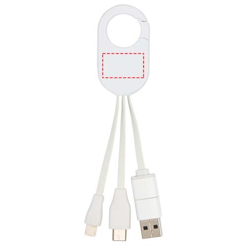 Troop 4-in-1 oplaadkabel van gerecycled plastic