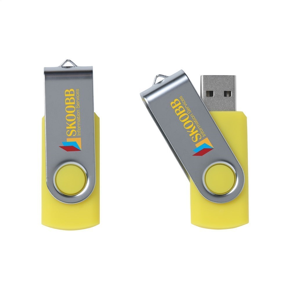 USB Twist 64 GB - geel
