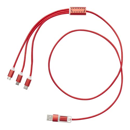 Versatile 5-1 oplaadkabel van gerecycled aluminium