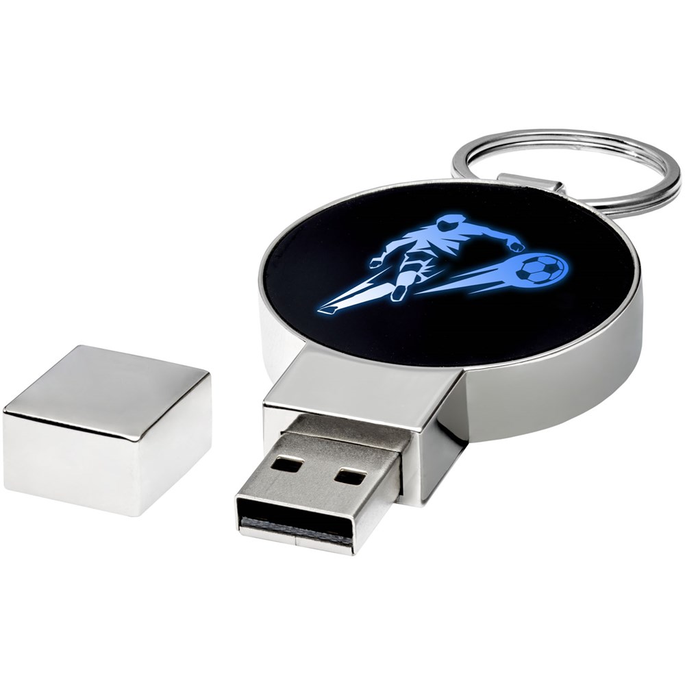 Ronde oplichtende USB