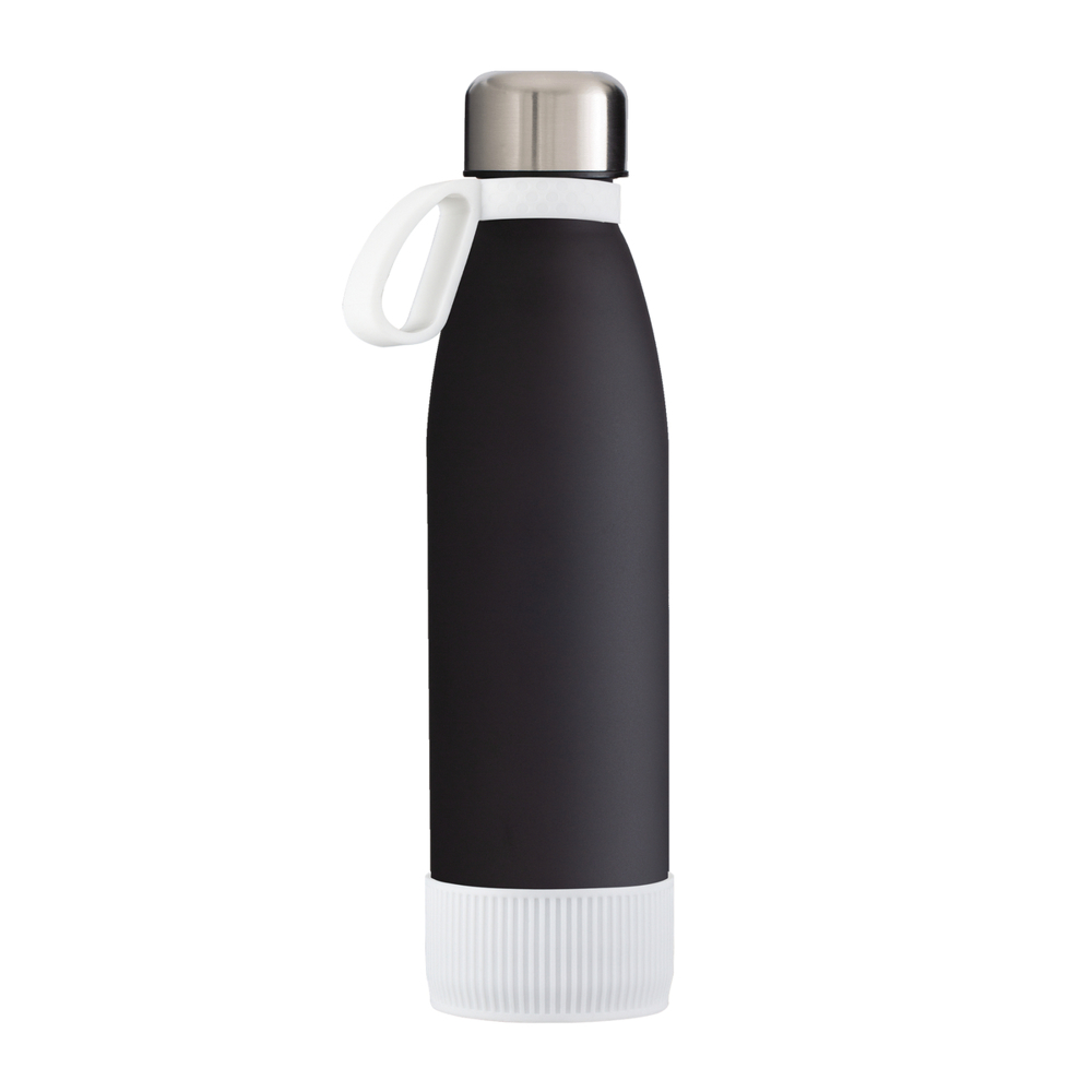 Fles RETUMBLER-myTOULON GLASS - wit, zwart