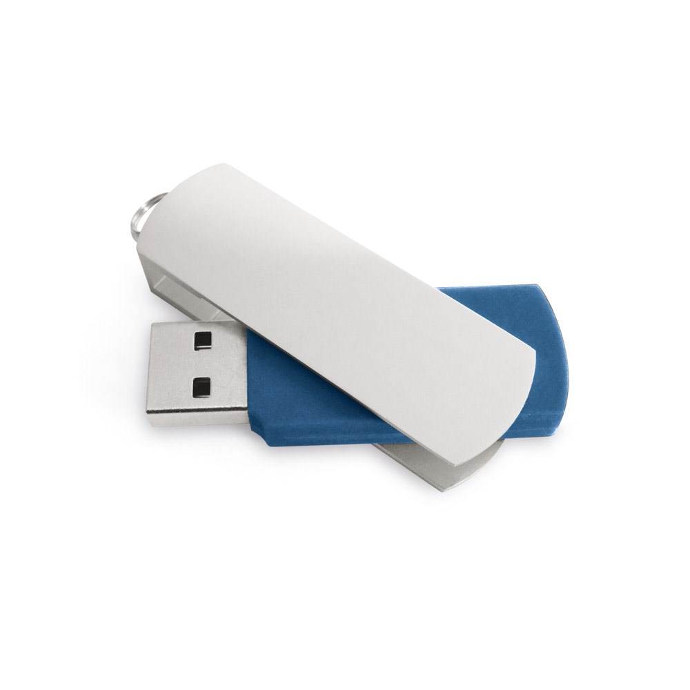BOYLE 8GB. 8GB USB-stick met metalen clip - blauw