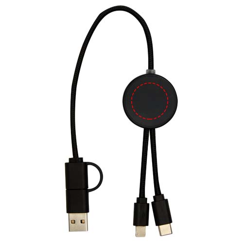 Citala 5-in-1 30 cm datasynchronisatie- en 27 W snellaadkabel van gerecycled plastic