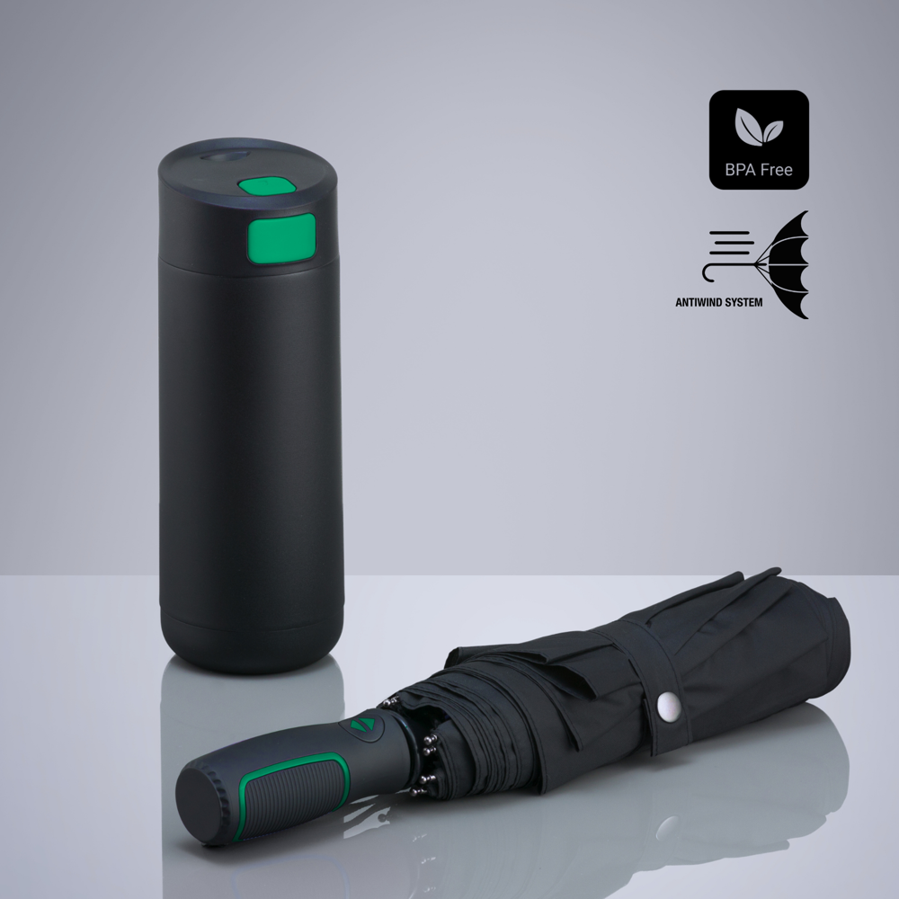 Dynamic Set: koffiemok 450 ml en automatische paraplu