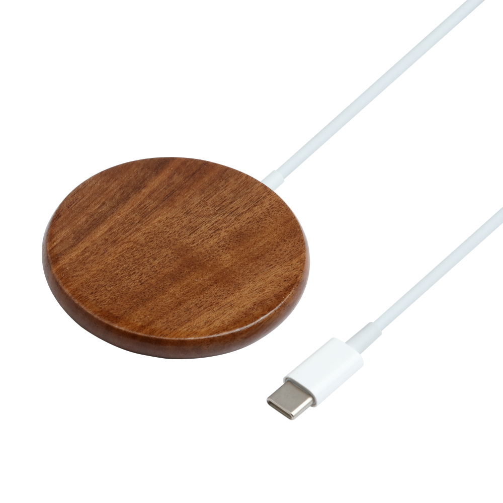 Wireless charger Spica 10W output Licht bamboo