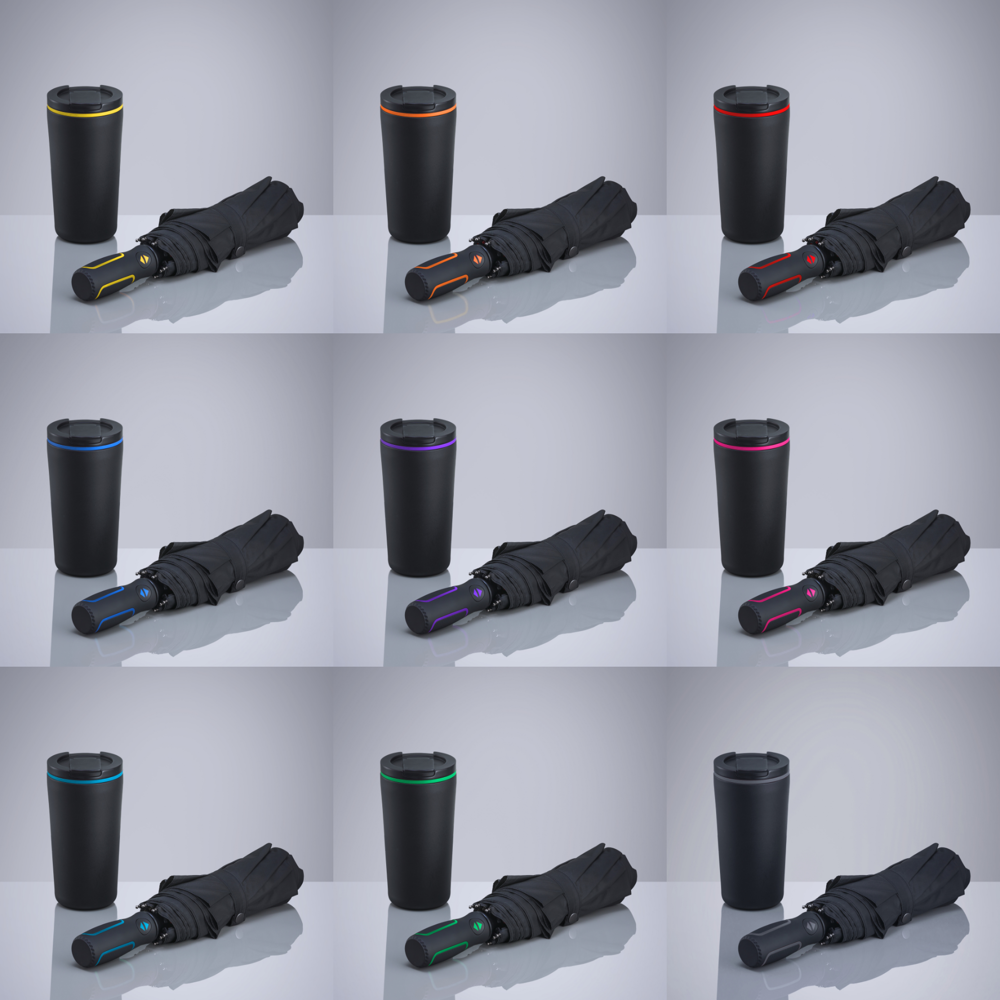 Travel Set: thermomok 370 ml en automatische paraplu