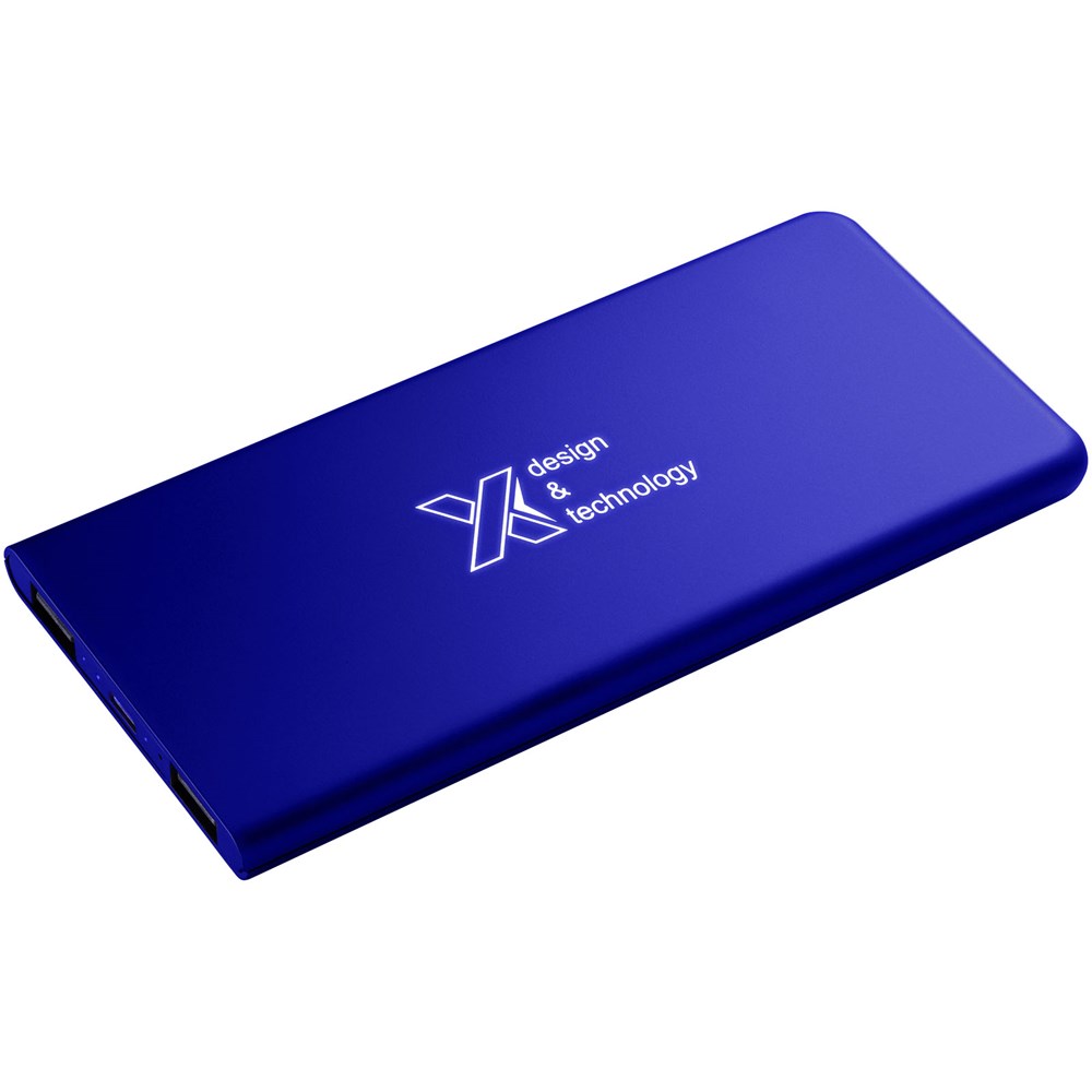 SCX.design P15 5000 mAh powerbank met oplichtend logo - Reflexblauw